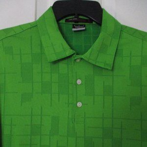 Nike Dri Fit Tiger Woods Collection Lime Green Stretch Golf Polo Shirt -Medium